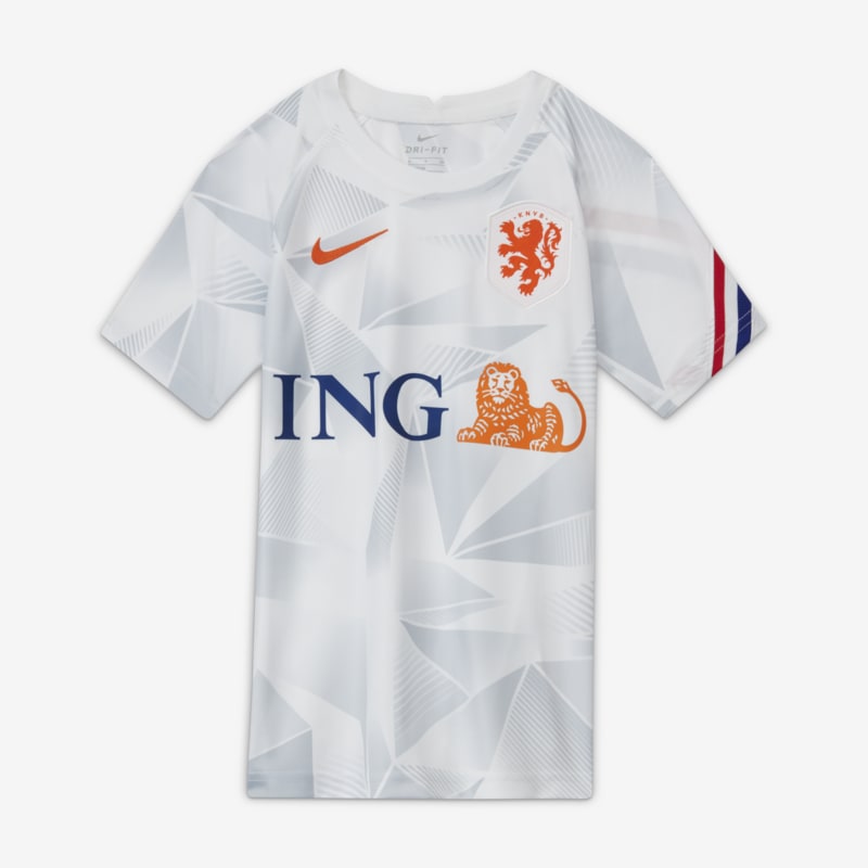 Camisola de futebol de manga curta Países Baixos Júnior - Branco