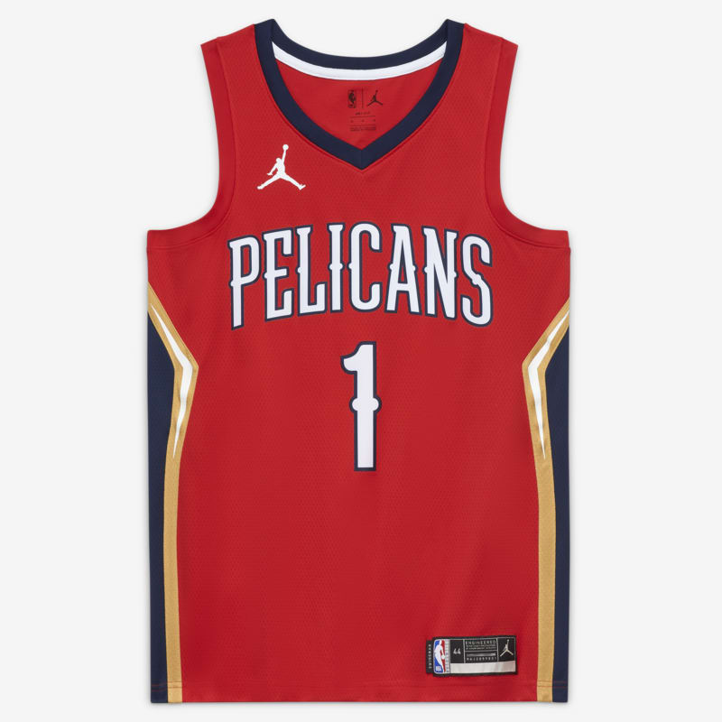 Camisola NBA da Jordan Swingman New Orleans Pelicans Pelicans Statement Edition 2020 - Vermelho