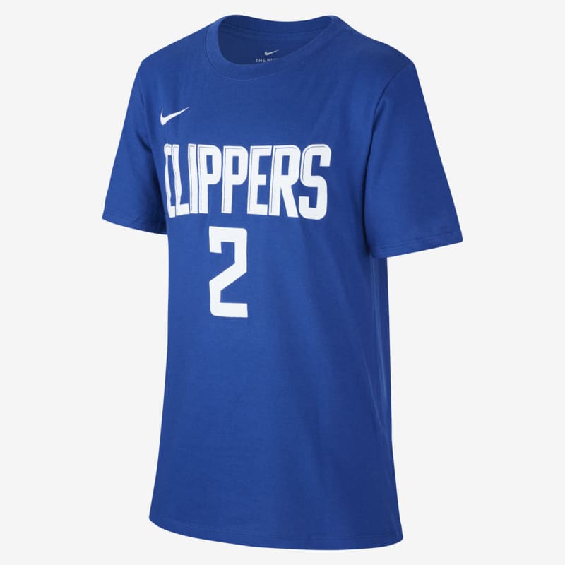 T-shirt NBA da Nike Dri-FIT Kawhi Leonard Clippers Júnior (Rapaz) - Azul