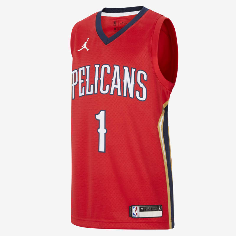 Camisola NBA da Jordan Swingman New Orleans Pelicans Statement Edition Júnior - Vermelho