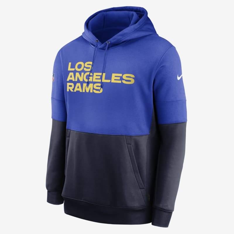 Hoodie pullover Nike Therma Team Name Lockup (NFL Los Angeles Rams) para homem - Azul