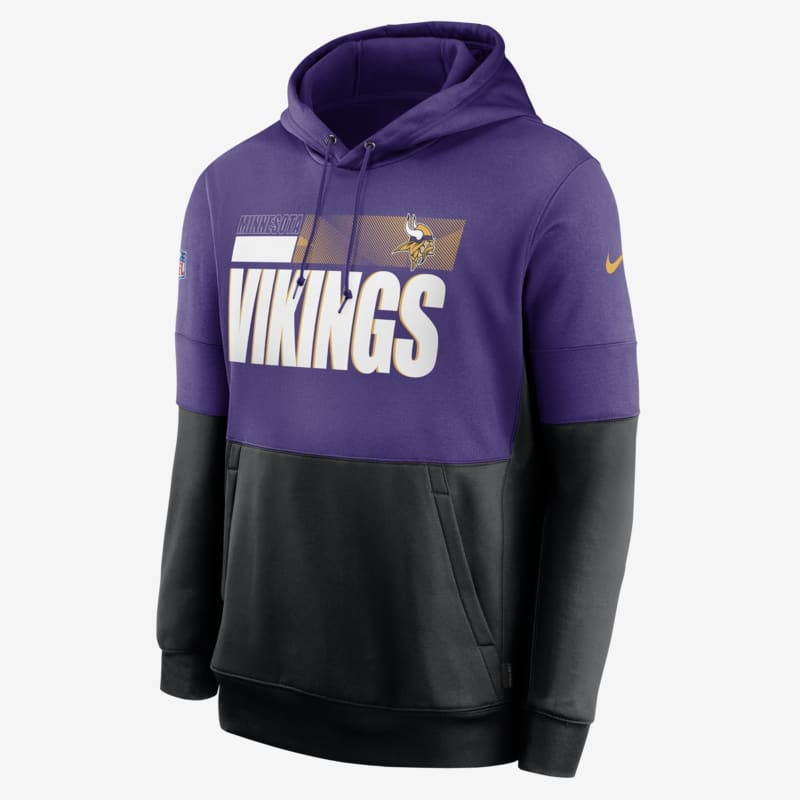 Hoodie pullover Nike Therma Team Name Lockup (NFL Minnesota Vikings) para homem - Roxo