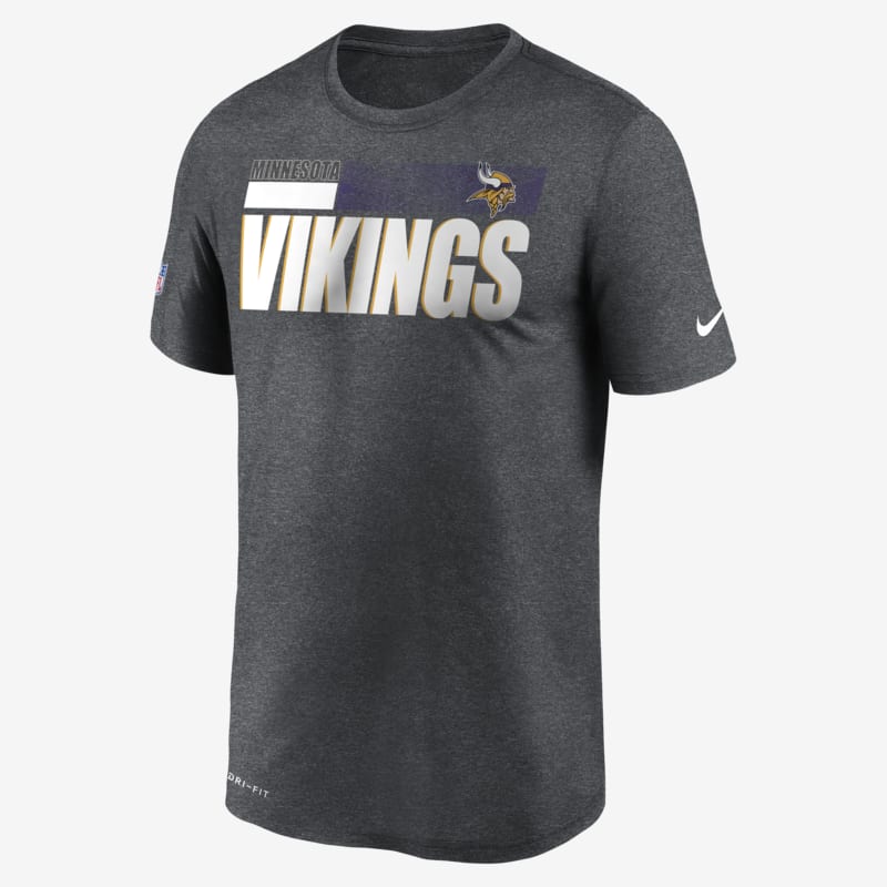 T-shirt Nike Legend Sideline (NFL Vikings) para homem - Cinzento