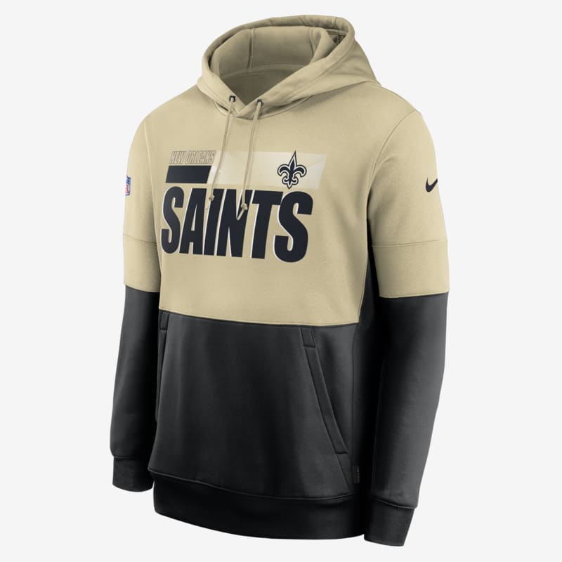 Hoodie pullover Nike Therma Team Name Lockup (NFL New Orleans Saints) para homem - Amarelo