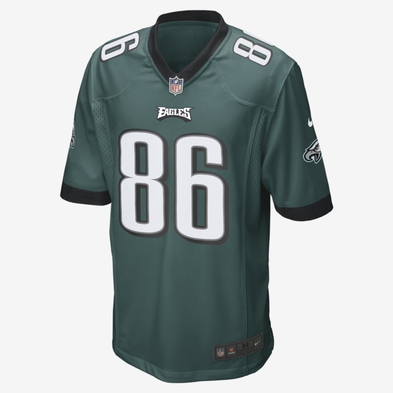Camisola de jogo de futebol americano NFL Philadelphia Eagles (Zach Ertz) para homem - Verde