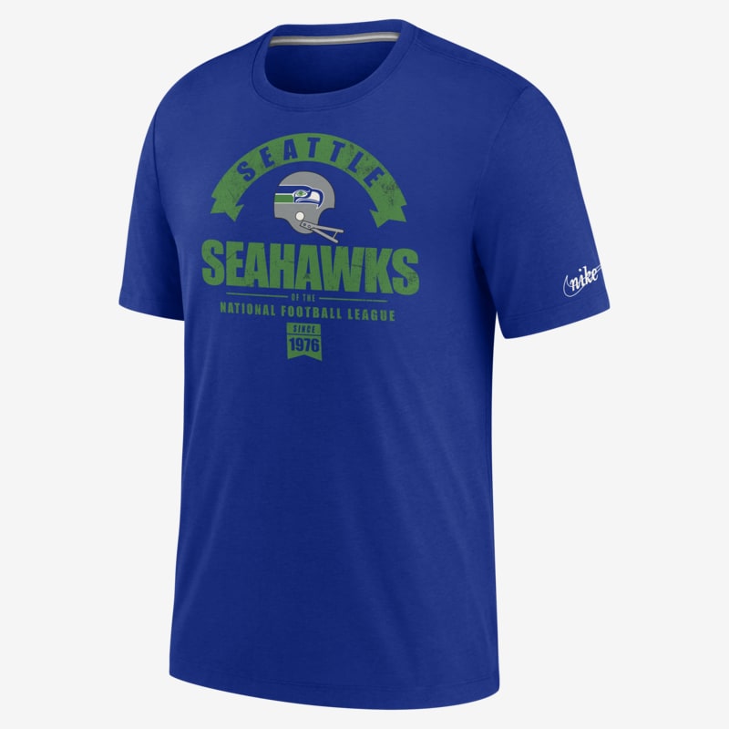 T-shirt com combinação tripla Nike Historic (NFL Seahawks) para homem - Azul