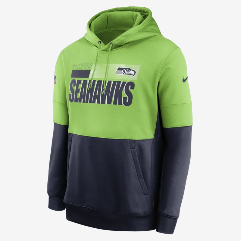 Hoodie pullover Nike Therma Team Name Lockup (NFL Seattle Seahawks) para homem - Verde