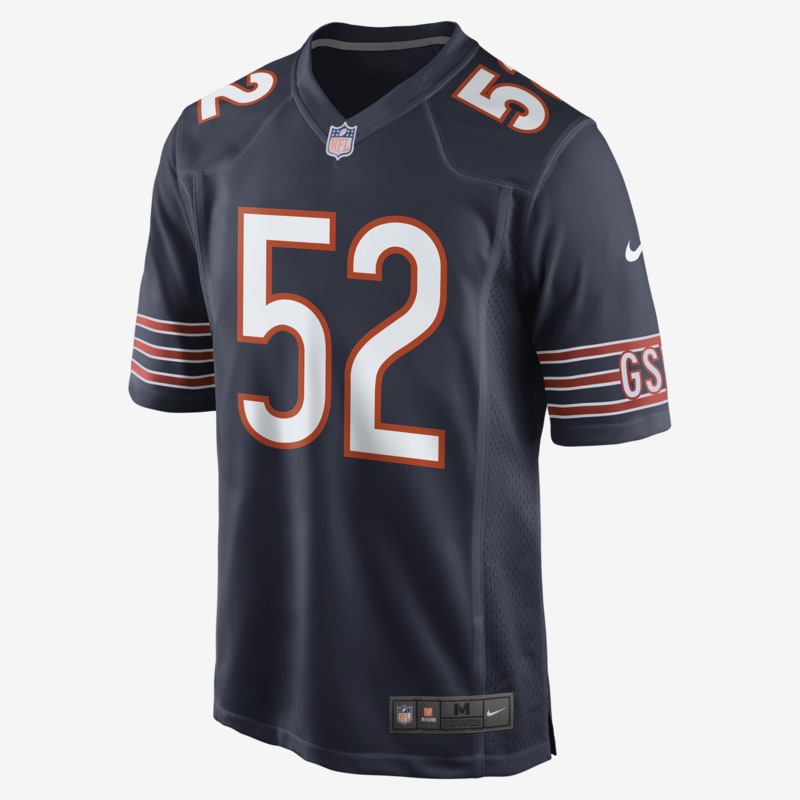 Camisola de jogo de futebol americano NFL Chicago Bears (Khalil Mack) para homem - Azul