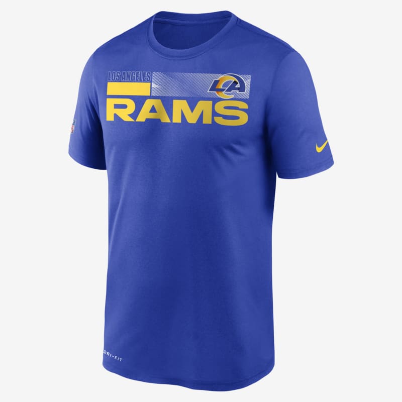 T-shirt Nike Dri-FIT Team Name Legend Sideline (NFL Los Angeles Rams) para homem - Azul