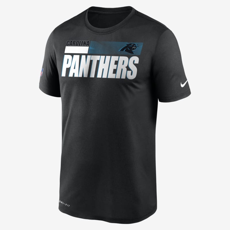T-shirt Nike Dri-FIT Team Name Legend Sideline (NFL Carolina Panthers) para homem - Preto