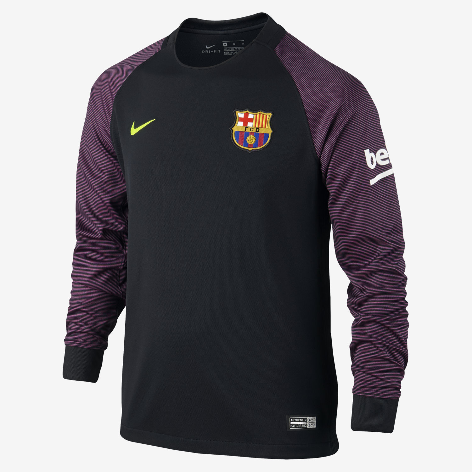 2016/17 FC Barcelona Stadium Goalkeeper - Older Kids' Football Shirt