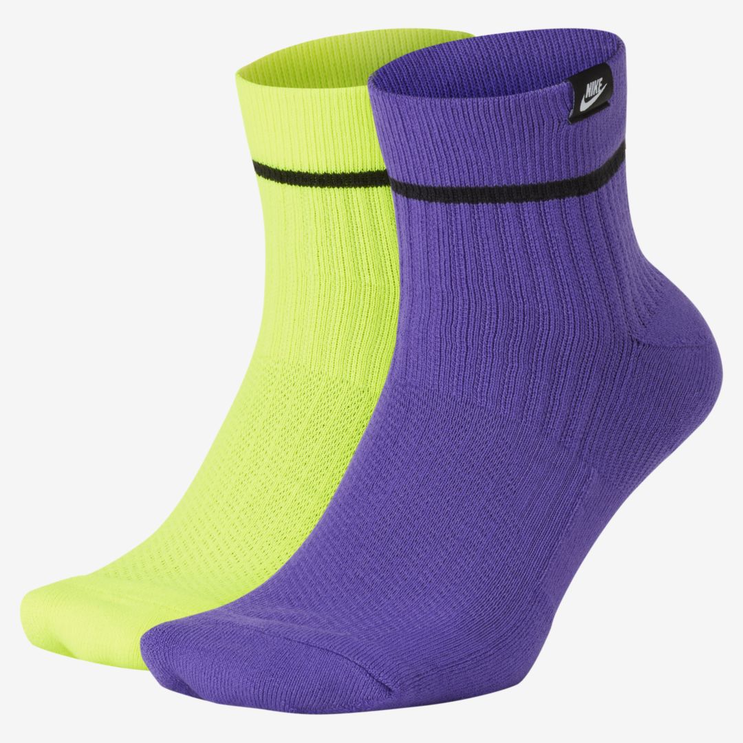 Nike Snkr Sox Ankle Socks (2 Pairs) In Multi-color