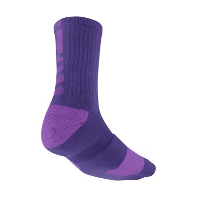 NIKE Men's Elite Basketball Crew Socks, Court Purple/Laser Purple - Med