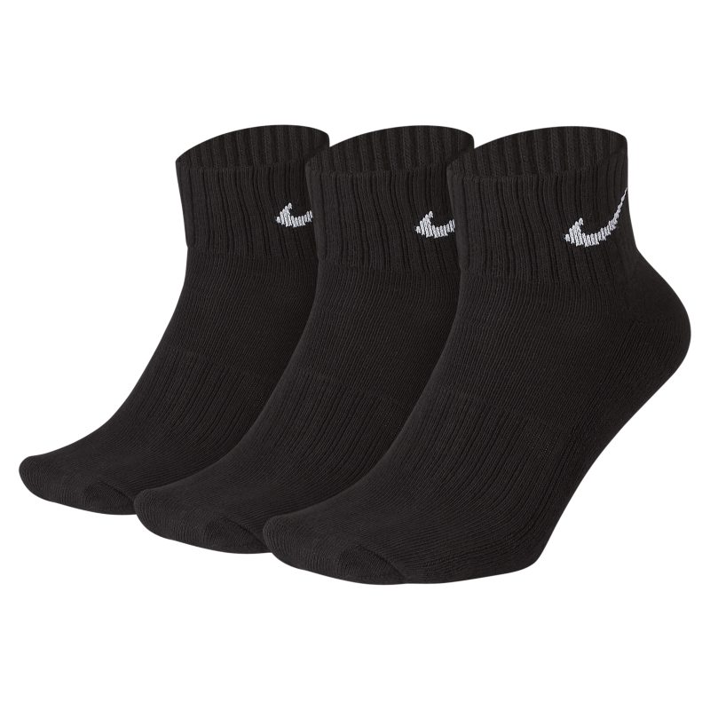 Nike Cushion Calcetines de entrenamiento hasta el tobillo (3 pares) - Negro Nike