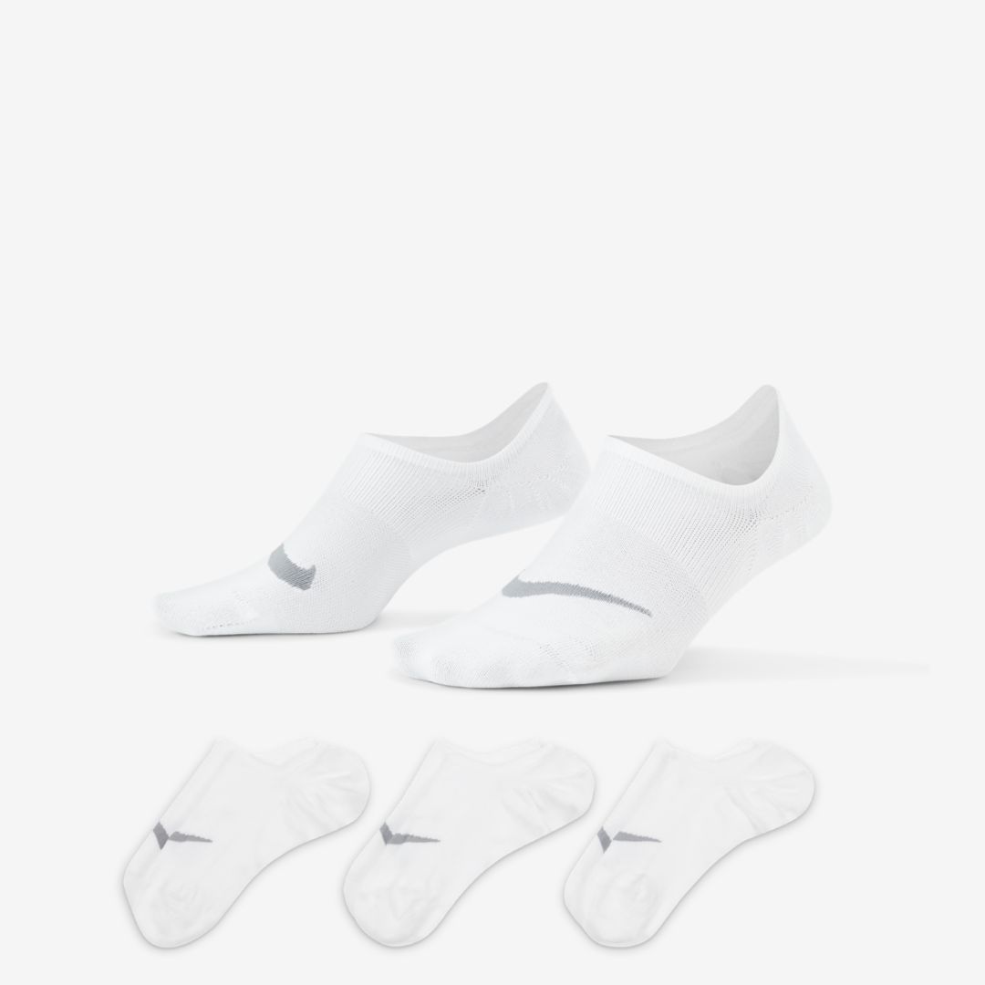 Nike Women's Everyday Plus Lightweight Training Footie Socks (3 Pairs) In White
