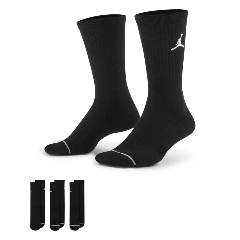 Jordan Everyday Max Calcetines cortos unisex (3 pares) - Negro Nike