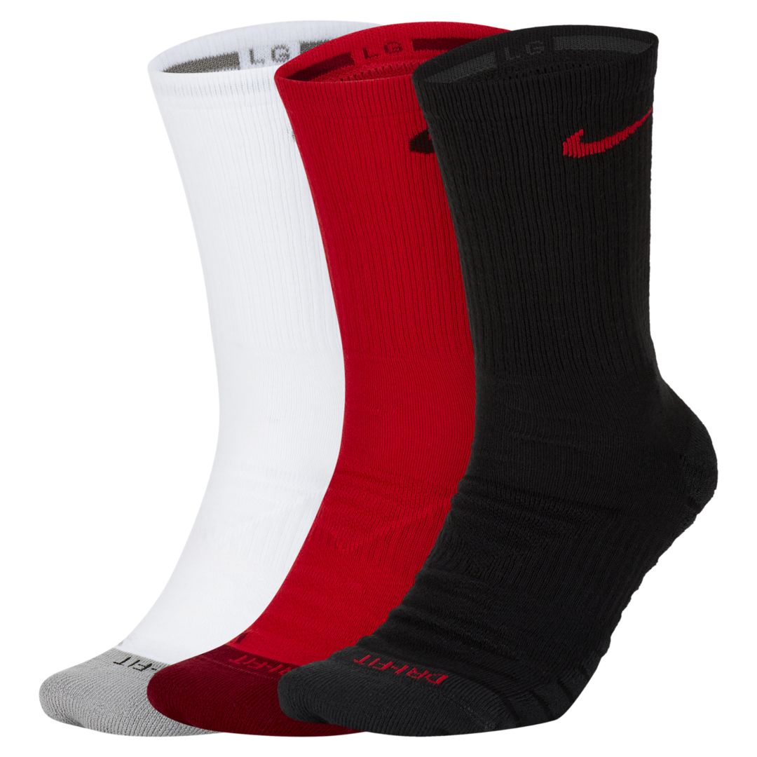 Nike Everyday Max Cushioned Training Crew Socks (3 Pairs) In Multi-color