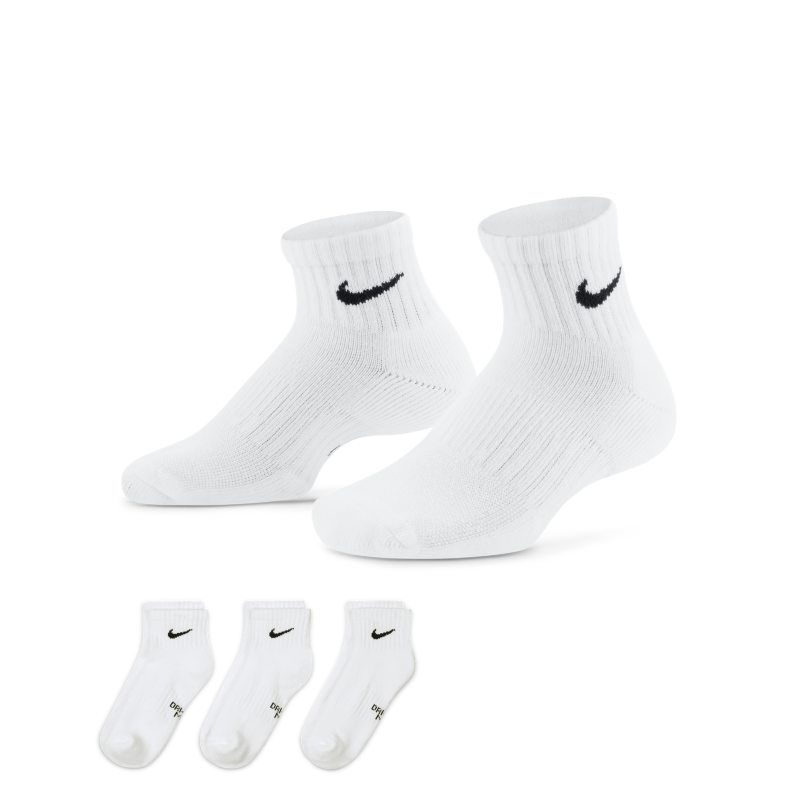 Nike Everyday Calcetines hasta el tobillo acolchados (3 pares) - Niño/a - Blanco Nike