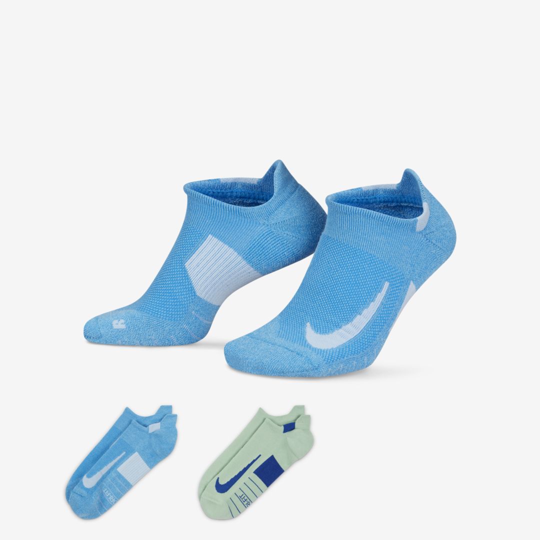 Nike Multiplier Running No-show Socks In Multicolor