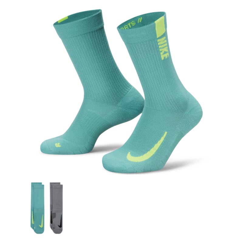 Klasyczne skarpety Nike Multiplier (2 pary) - Wielokolorowe