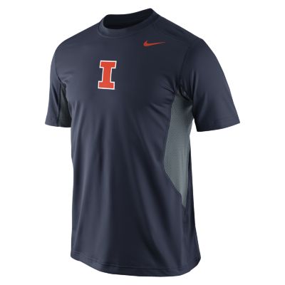 Nike Pro Combat Hypercool Logo (Illinois) Mens Shirt   Navy