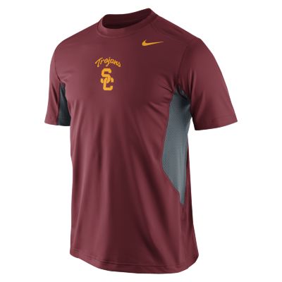 Nike Pro Combat Hypercool Logo (USC) Mens Shirt   Team Red