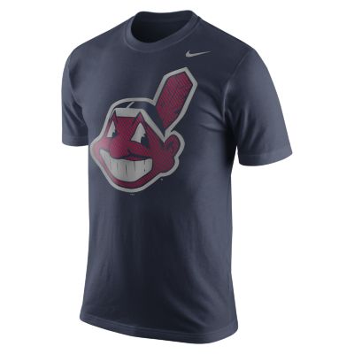 Nike Pattern Logo 1.4 (MLB Indians) Mens T Shirt   Navy