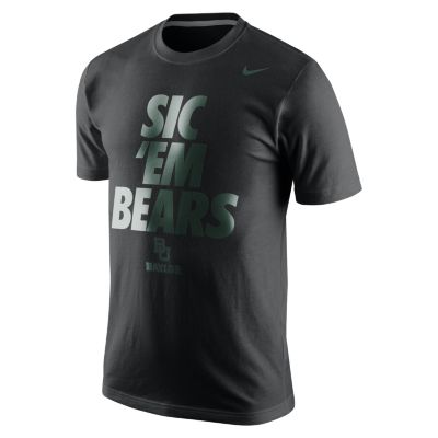 Nike College Local Cotton (Baylor) Mens T Shirt   Black