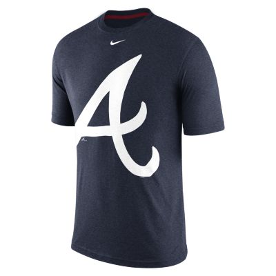 Nike Logo Tri Blend 1.4 (MLB Braves) Mens T Shirt   BLUE