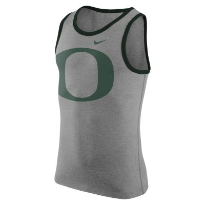 Nike College Logo (Oregon) Mens Tank Top   Dark Grey Heather