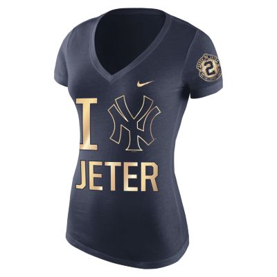 Nike I Love Jeter (MLB Yankees / Derek Jeter) Womens T Shirt   Navy