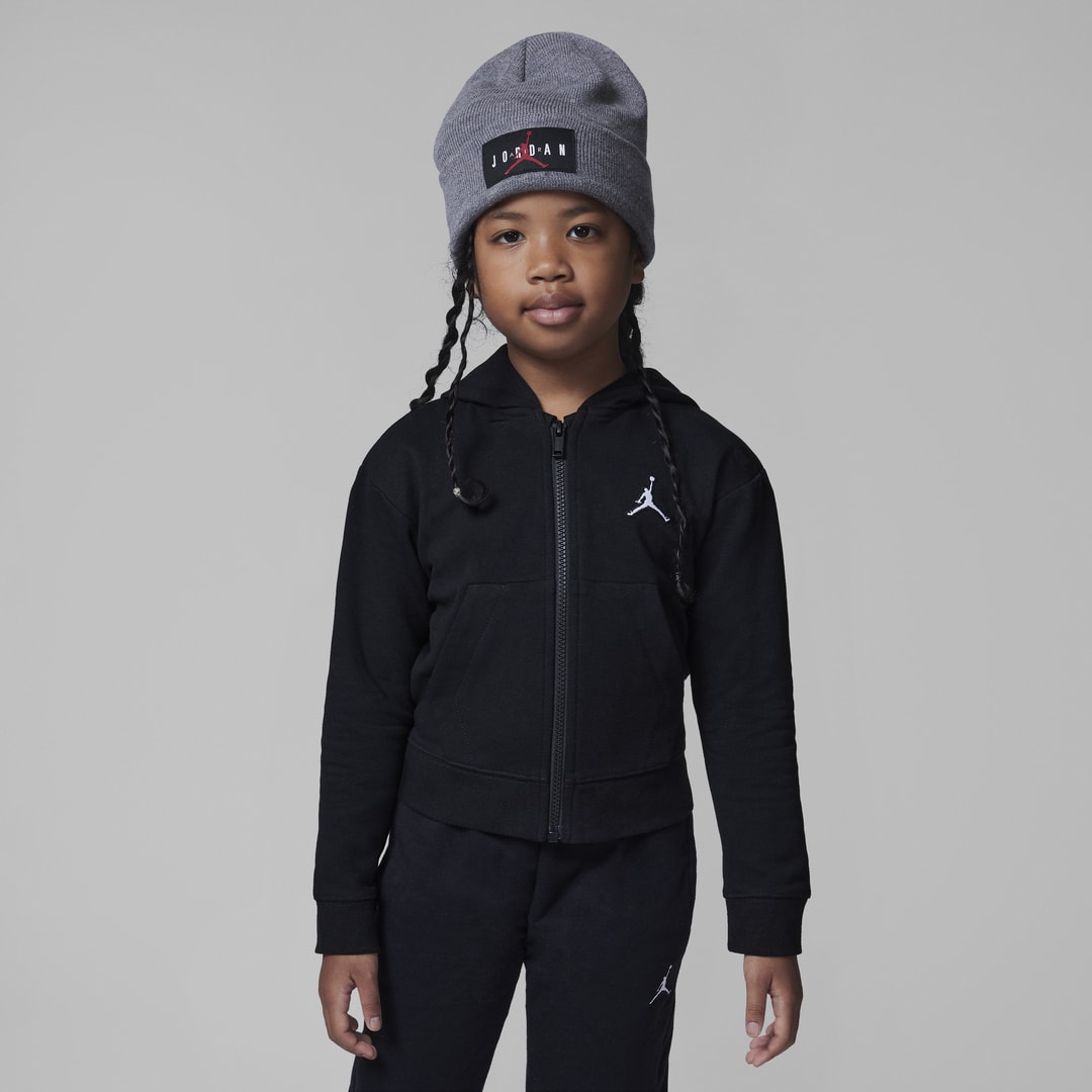 Jordan Little Kids' Essentials Boxy Full-zip Hoodie In Black | ModeSens
