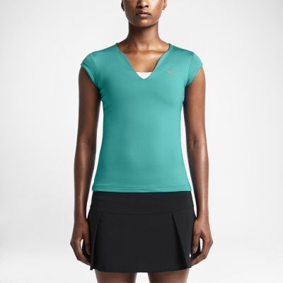 Nike Pure Womens Tennis Top   Turbo Green