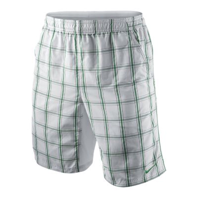  Nike N.E.T. Plaid Woven Mens Tennis Shorts