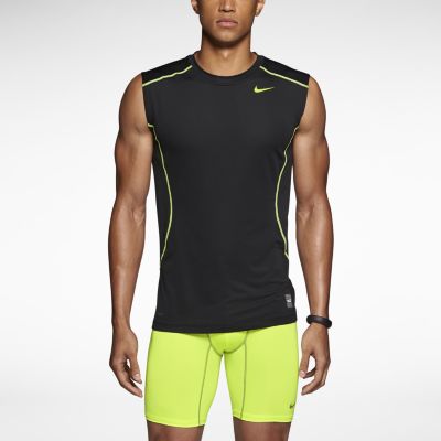 Nike Pro Combat Core Fitted Mens Shirt   Black