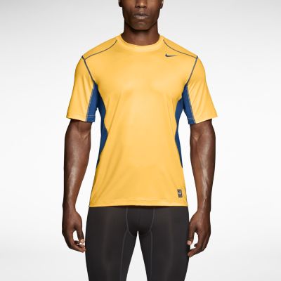 Nike Pro Combat Hypercool 2.0 Fitted Short Sleeve Mens Top   Atomic Mango