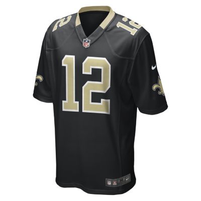 NFL New Orleans Saints (Marques Colston) Mens Football Home Game Jersey   Black