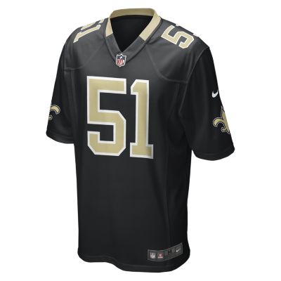 NFL New Orleans Saints (Jonathan Vilma) Mens Football Home Game Jersey   Black