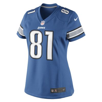 NFL Detroit Lions (Calvin Johnson) Womens Football Home Limited Jersey   Battle