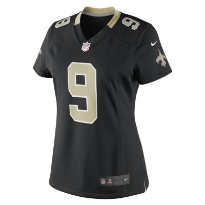 NFL New Orleans Saints (Drew Brees) Womens Football Home Limited Jersey   Black