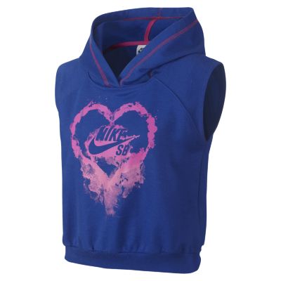 Nike SB Stacey Sleeveless Girls Hoodie   Dark Blue