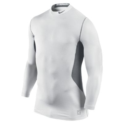 Nike Pro Combat Hyperwarm Dri FIT Max Fitted Mens Mock   White