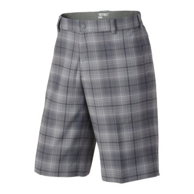 Nike Tartan Mens Golf Shorts   Cool Grey