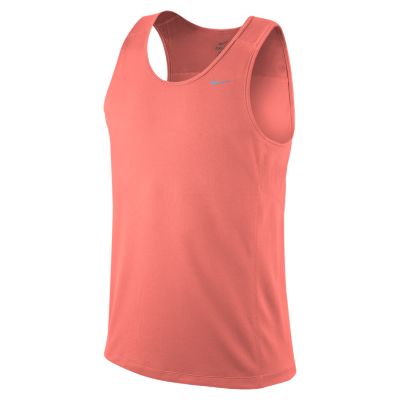 Nike Miler Team Mens Running Singlet   Bright Mango