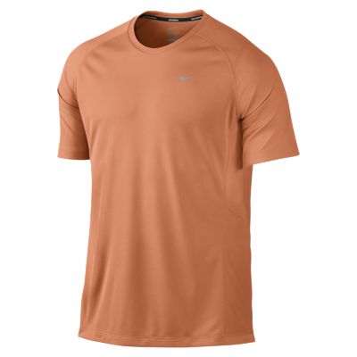 Nike Miler UV Mens Running Shirt   Atomic Orange