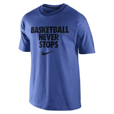 Nike Basketball Never Stops Mens T Shirt   Game Royal