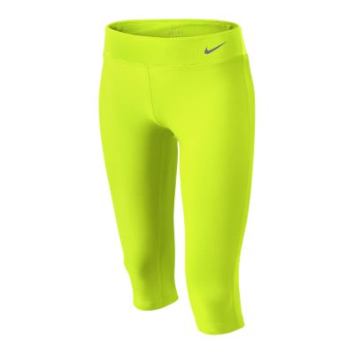 Nike Legend Tight Girls Capri Pants   Volt