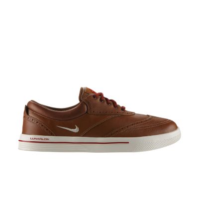 Nike Lunar Swingtip Leather Mens Golf Shoes   Brown