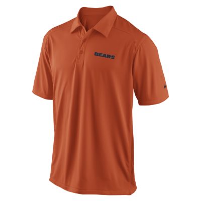 Nike FB Coaches (NFL Chicago Bears) Mens Polo   University Orange