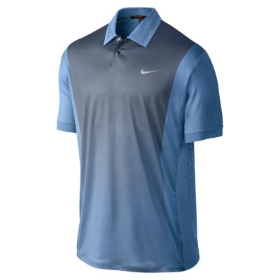 TW Print Mens Golf Polo   Military Blue